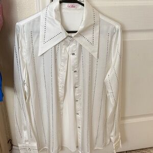 White women Shirt with Studded Design